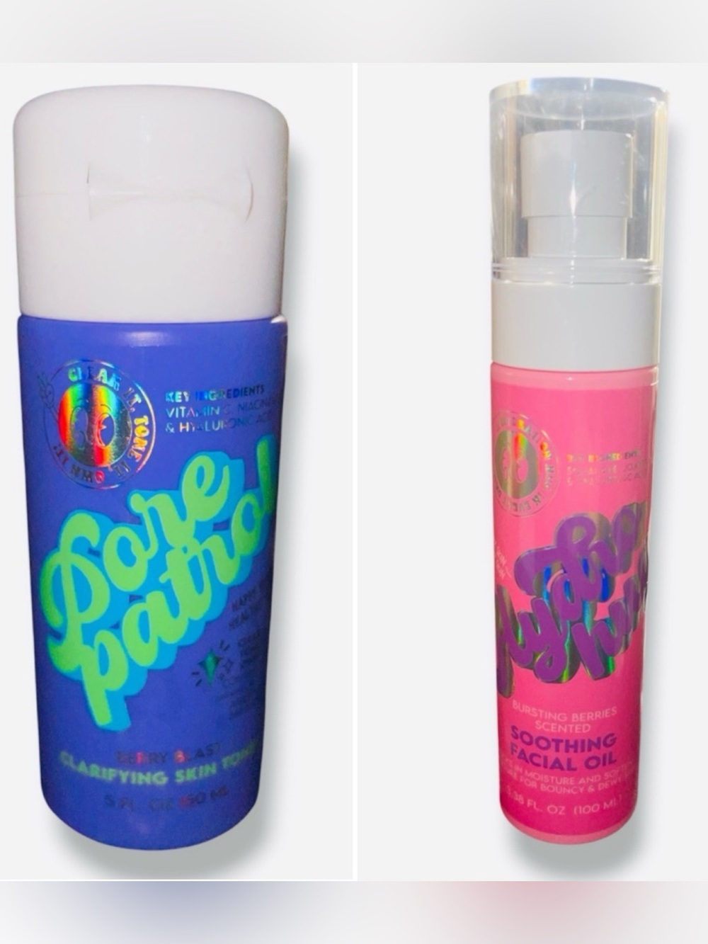 Pore Patrol Toner and Hydro Hug Soothing Facial Oil Set